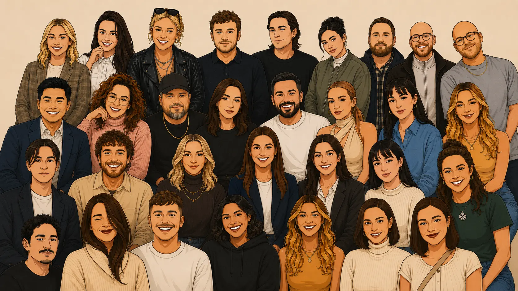 Illustration des gesamten Teams von Merch My Day
